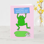 2月29日記念おめでとうございます カード (黄色い花)