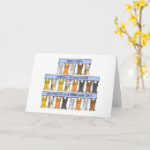 2月29日誕生日猫 カード (黄色い花)