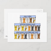 2月29日誕生日猫 ポストカード (正面/裏面)