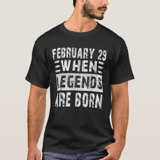 2月29日誕生日男性へ女子クール閏年 Tシャツ