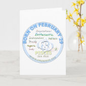 2月29日誕生日 – 魚座 カード (黄色い花)