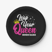 2月29日閏年クイーンリープデイ誕生日生まれレア ペーパープレート (正面)