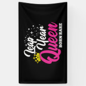 2月29日閏年クイーンリープデイ誕生日生まれレア 横断幕 (縦)