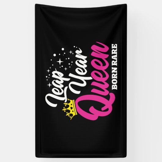 2月29日閏年クイーンリープデイ誕生日生まれレア 横断幕 (縦)