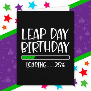 2月29日閏日誕生日25%閏年の読み込み カード