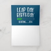 2月29日閏日誕生日25%閏年の読み込み 箔グリーティングカード (内側レイダウン)