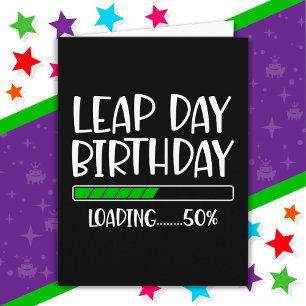 2月29日閏日誕生日50%閏年の読み込み カード