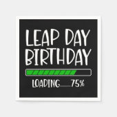2月29日閏日誕生日75%閏年の読み込み スタンダードカクテルナプキン (正面)