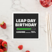 2月29日 うるう年誕生日 75% ロード中 うるう日 スタンダードカクテルナプキン (インサイチュ)