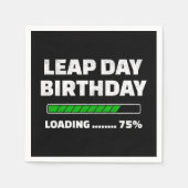 2月29日 うるう年誕生日 75% ロード中 うるう日 スタンダードカクテルナプキン (正面)