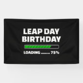 2月29日 うるう年誕生日 75% ロード中 うるう日 横断幕 (横)