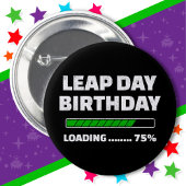 2月29日 うるう年誕生日 75% ロード中 うるう日 缶バッジ