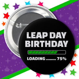 2月29日 うるう年誕生日 75% ロード中 うるう日 缶バッジ