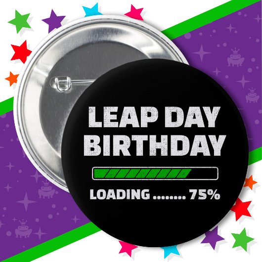 2月29日 うるう年誕生日 75% ロード中 うるう日 缶バッジ