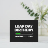 2月29日 うるう年 誕生日 25% ロード中 うるう日 ポストカード (スタンド正面)