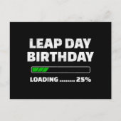 2月29日 うるう年 誕生日 25% ロード中 うるう日 ポストカード (正面)