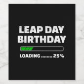 2月29日 うるう年 誕生日 25% ロード中 うるう日 ワインラベル (シングルラベル)