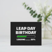 2月29日 うるう年 誕生日 50% ロード中 うるう日 ポストカード (スタンド正面)