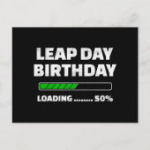 2月29日 うるう年 誕生日 50% ロード中 うるう日 ポストカード (正面)