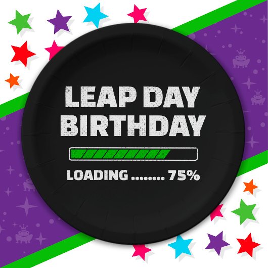2月29日 うるう年 誕生日 75% ロード中 うるう日 ペーパープレート