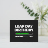 2月29日 うるう年 誕生日 75% ロード中 うるう日 ポストカード (スタンド正面)