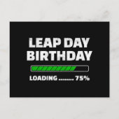 2月29日 うるう年 誕生日 75% ロード中 うるう日 ポストカード (正面)