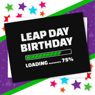 2月29日 うるう年 誕生日 75% ロード中 うるう日 ポストカード