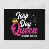2月29日 うるう日 クイーン うるう年 誕生日 生まれ レア ポストカード (正面)