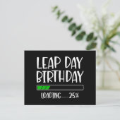 2月29日 うるう日 誕生日 25% ロード中 うるう年 ポストカード (スタンド正面)
