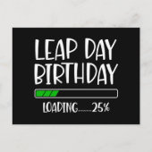 2月29日 うるう日 誕生日 25% ロード中 うるう年 ポストカード (正面)