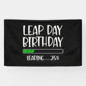 2月29日 うるう日 誕生日 25% ロード中 うるう年 横断幕 (横)