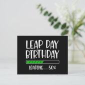 2月29日 うるう日 誕生日 50% ロード中 うるう年 ポストカード (スタンド正面)