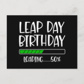 2月29日 うるう日 誕生日 50% ロード中 うるう年 ポストカード (正面)