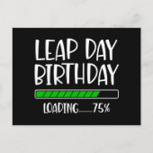 2月29日 うるう日 誕生日 75% ローディング うるう年 ポストカード (正面)