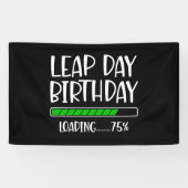 2月29日 うるう日 誕生日 75% ロード中 うるう年 横断幕 (横)