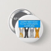 2月29誕生日猫漫画 缶バッジ (正面&裏面)