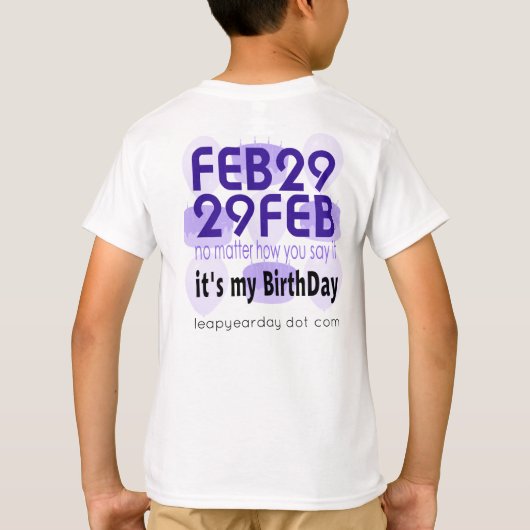 2月29 Tシャツ (裏面)