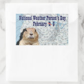 2月5日の天気予報 長方形シール (バッグ)