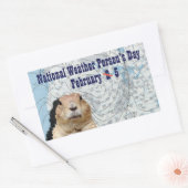 2月5日の天気予報 長方形シール (封筒)