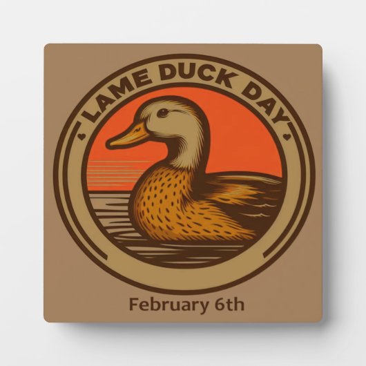 2月6日 – ラメ・ダックの日 フォトプラーク (正面)