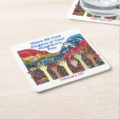 2月7日 – Wave All Your Fingers/Neighbor スクエアペーパーコースター (アングル)