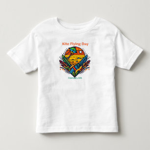 2月8日 – 凧飛んでいる日 トドラーTシャツ