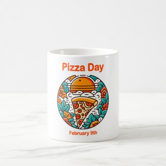 2月9日 – ピザの日 コーヒーマグカップ (中央)