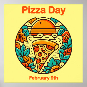2月9日 – ピザの日 ポスター