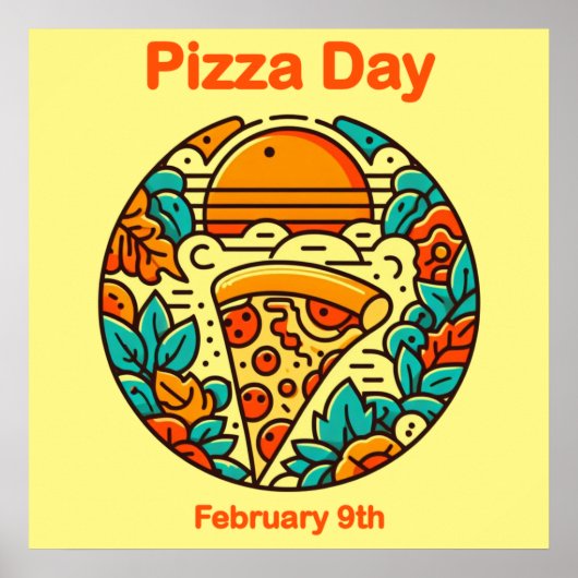 2月9日 – ピザの日 ポスター (正面)
