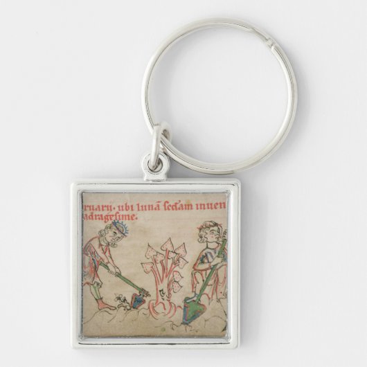 2月: くわを入れること キーホルダー (正面)