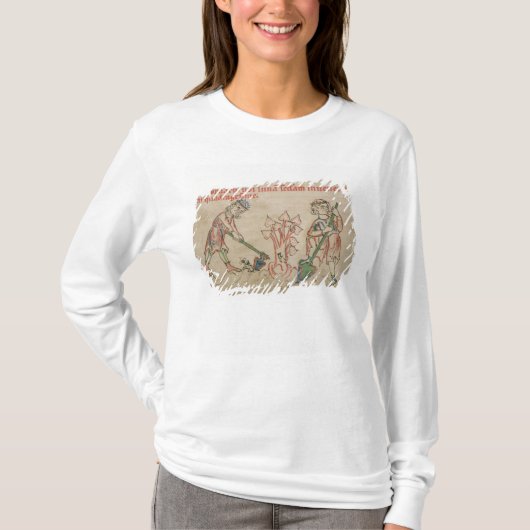 2月: くわを入れること Tシャツ (正面)