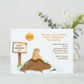 2月 フレンドリー・グラウンドホッグデイ・バースデーパーティー ご招待 招待状 (スタンド正面)