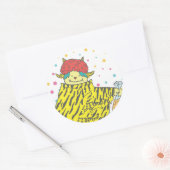 2月 モンスターシール 6枚入り ラウンドシール (封筒)