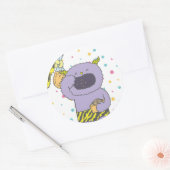 2月 モンスターシール 6枚入り ラウンドシール (封筒)